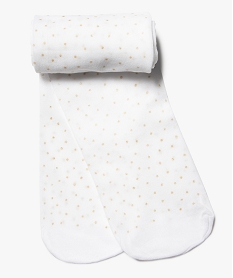 GEMO Collants fille à petits pois pailletés Beige