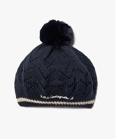 GEMO Bonnet bébé fille forme béret doublé polaire - Lulu Castagnette Bleu