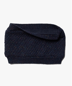 echarpe bebe fille forme snood a paillettes doublee polaire bleu accessoiresC941901_1