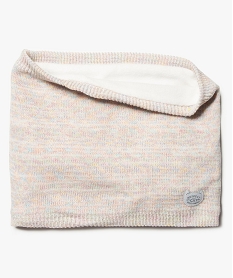GEMO Echarpe fille forme snood en maille pailletée et doublure polaire Multicolore