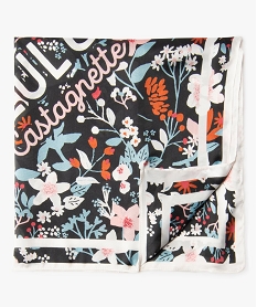 GEMO Foulard fille carré en satin fleuri - LuluCastagnette Multicolore