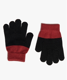 GEMO Gants garçon bicolores Noir