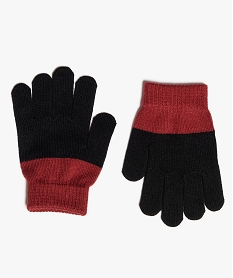 gants garcon bicolores noir standard foulards echarpes et gantsC945801_1