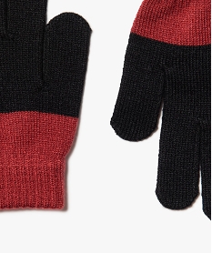 gants garcon bicolores noir standard foulards echarpes et gantsC945801_2