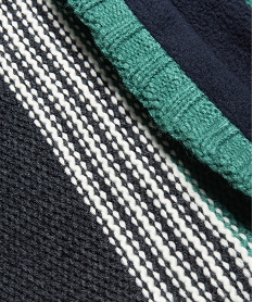 echarpe garcon forme snood en maille avec doublure polaire bleu foulards echarpes et gantsC946101_2