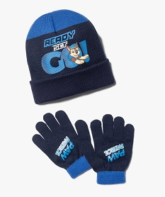 ensemble garcon 3 pieces   snood gants bonnet - la patpatrouille bleu foulards echarpes et gantsC946401_3
