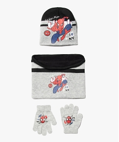GEMO Ensemble garçon 3 pièces : snood + gants + bonnet - Spiderman Multicolore