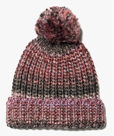 bonnet femme en maille epaisse multicolore et fil brillant multicoloreC952201_1