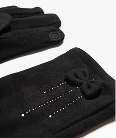 gants tactiles a strass et nœud femme noir standardC952601_2
