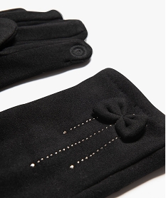 gants tactiles a strass et nœud femme noir standard bonnets echarpes gantsC952601_2