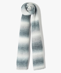 echarpe femme en grosse maille cotelee tie-and-dye gris standard autres accessoiresC954001_1
