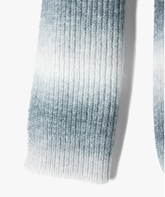 echarpe femme en grosse maille cotelee tie-and-dye gris standard autres accessoiresC954001_2
