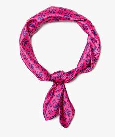 foulard femme - emballage cadeau - furoshiki matiere satinee roseC955501_3