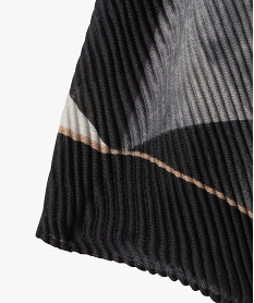 foulard femme plisse a motif graphique noirC958201_2