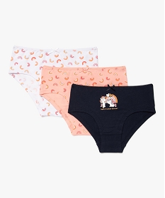 shorties imprimes licorne et arc-en-ciel fille (lot de 3) multicoloreC958701_3