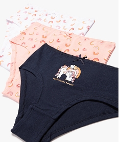 shorties imprimes licorne et arc-en-ciel fille (lot de 3) multicoloreC958701_4