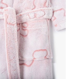 robe de chambre fille a motifs avec capuche animee - lulucastagnette rose pyjamasC958801_3