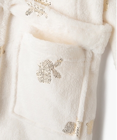 robe de chambre fille a capuche animee et motifs lapins dores imprime pyjamasC958901_3