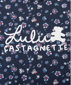 pyjama fille en maille cotelee a motifs fleuris - lulucastagnette imprimeC959701_2