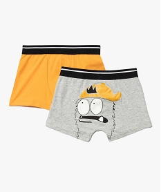 boxer garcon imprimes en coton stretch (lot de 2) jauneC961101_1