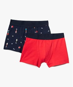 GEMO Boxers assortis en coton stretch garçon (lot de 2) Imprimé