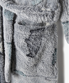 robe de chambre garcon avec capuche et motifs renards imprime pyjamasC962001_2