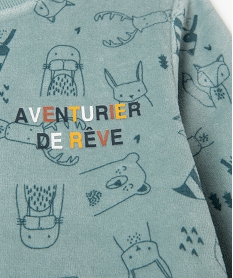 pyjama garcon en velours imprime animaux imprimeC963201_2