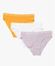 GEMO Culottes unies avec ceinture satinée fille (lot de 3) Rouge