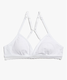 GEMO Soutien-gorge triangle spécial dos nageur fille blanc vif