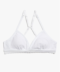 GEMO Soutien-gorge triangle spécial dos nageur fille Blanc