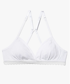 soutien-gorge triangle special dos nageur fille blancC967801_3