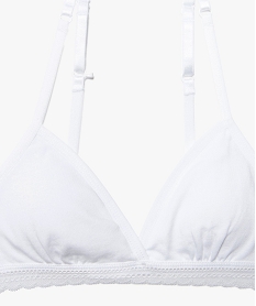 soutien-gorge triangle special dos nageur fille blancC967801_4