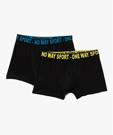 boxer garcon uni avec ceinture imprimee (lot de 2) noirC969101_1