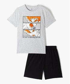 pyjashort garcon imprime manga grisC970901_1