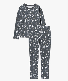 pyjama femme avec motifs de noel imprime pyjamas ensembles vestesC977401_4