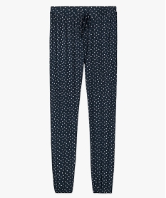 pantalon de pyjama femme en maille fine avec bas resserre multicolore bas de pyjamaC977701_4