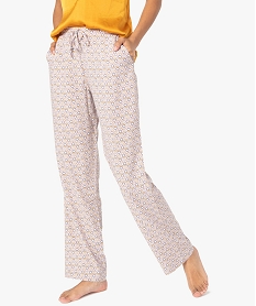 GEMO Pantalon de pyjama femme imprimé Multicolore