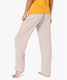 pantalon de pyjama femme imprime multicolore bas de pyjamaC977901_3