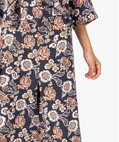 pantacourt de pyjama femme a motifs fleuris multicolore bas de pyjamaC978101_2