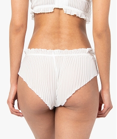 culotte femme en voile plisse blanc culottesC981101_2