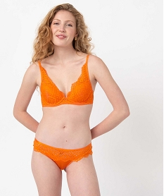 culotte femme en microfibre et dentelle orange culottesC982001_3