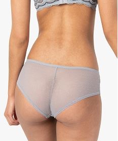 shorty en dentelle et tulle femme (lot de 2) gris standard shortiesC983501_2