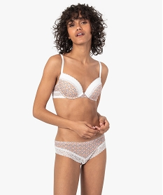 shorty femme a motifs fleuris avec finitions dentelle imprime shortiesC984501_3