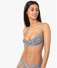 soutien-gorge forme corbeille en dentelle femme gris soutien gorge avec armaturesC985801_2