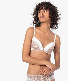 soutien-gorge corbeille a armatures avec finitions dentelle imprime soutien gorge avec armaturesC986401_1