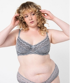 GEMO Soutien-gorge emboitant à armatures en dentelle grande taille gris standard