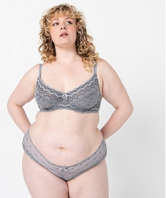 soutien-gorge grande taille emboitant a armatures en dentelle gris soutien gorge sans armaturesC986901_3
