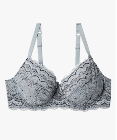 soutien-gorge grande taille emboitant a armatures en dentelle gris soutien gorge sans armaturesC986901_4
