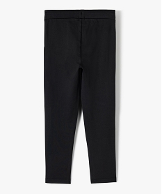 pantalon de sport garcon coupe ajustee en maille interieur polaire noir pantalonsC989201_3