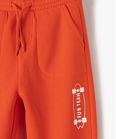 pantalon de jogging garcon en molleton chaud orange pantalonsC989401_2